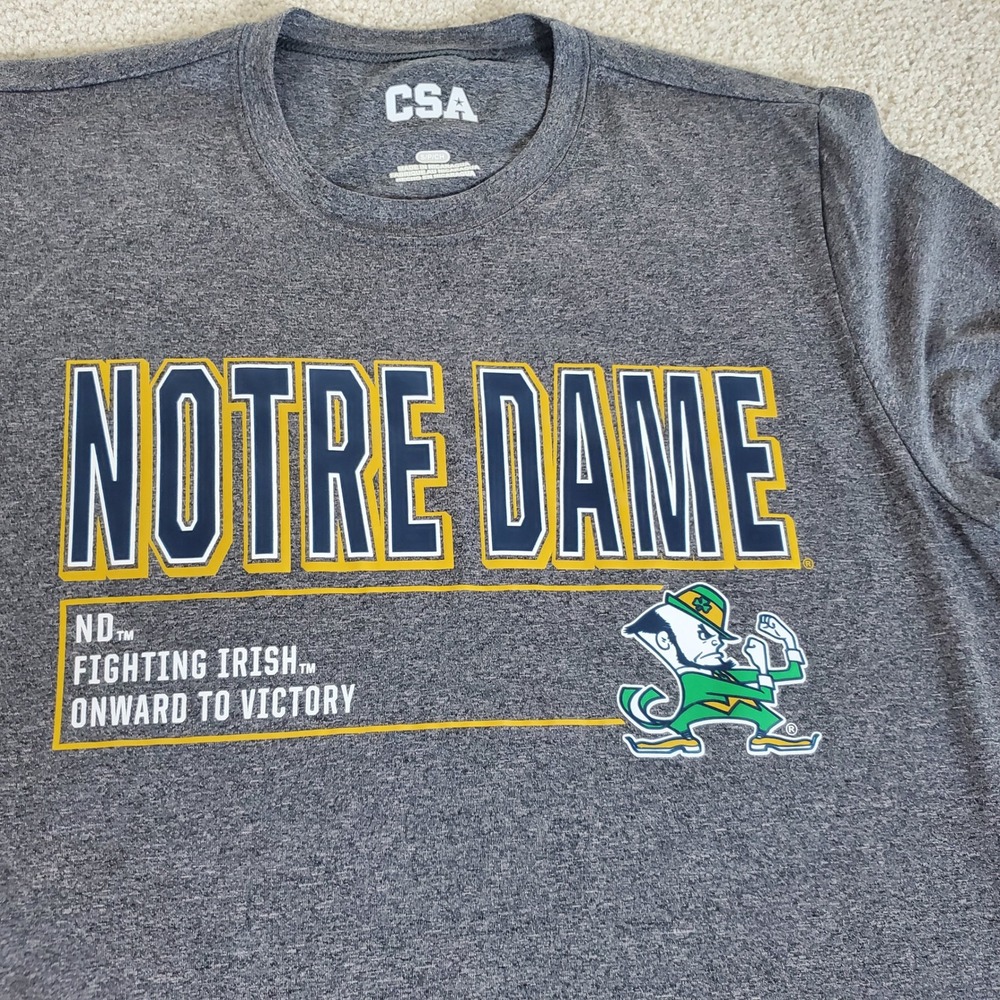 Notre Dame Fighting Irish Men's Tshirt Size Small Gray NWTG